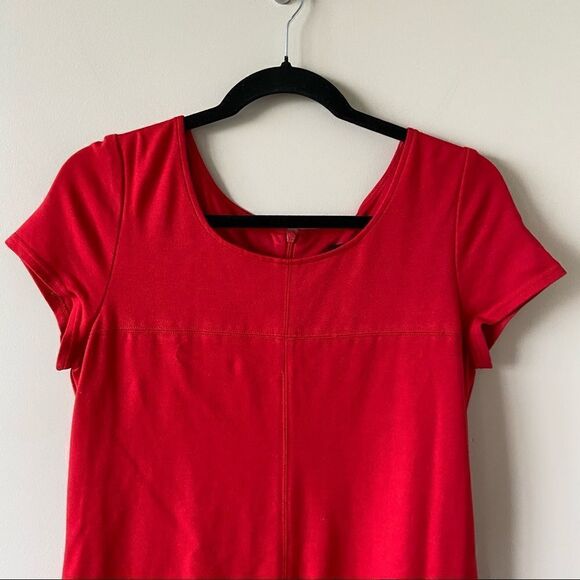 Julie Mitchell - Lipstick Red Midi Shift Dress - Picture 4 of 9